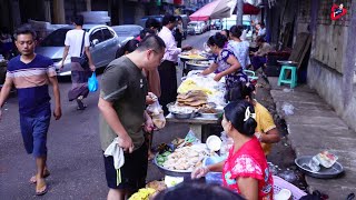 🍪🫓Burmese Street Snacks Tour🥞🥯 in Yangon Downtown, Pabedan & Latha Township