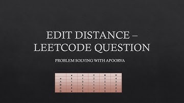 Edit Distance using C++ - Leetcode Problem