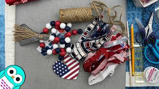 Easy No-Sew Patriotic Fringe Banner  - Let's Celebrate the USA 250th Birthday!