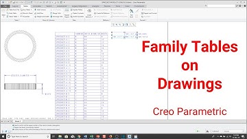 Creo Parametric - Family Tables on Drawings [Tutorial]