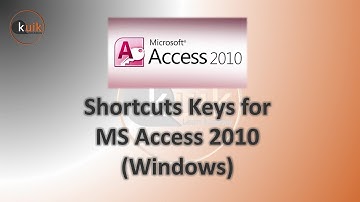 Shortcuts Keys for MS Access 2010 Windows