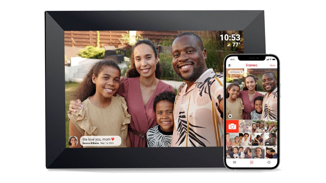 AgfaPhoto WLAN-verbundener Bilderrahmen - Frameo-App - YouTube