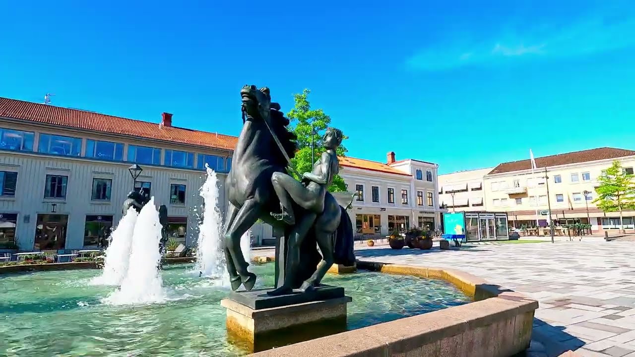 Skövde  walk around one morning 4k