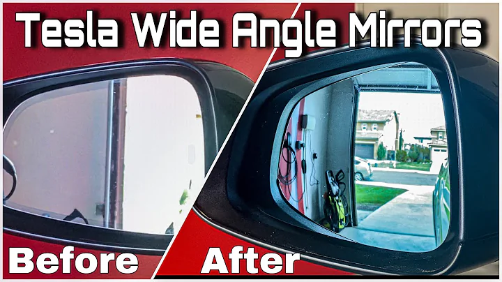 No More Blind Spots! Tesla Wide View Side Mirror for Model 3, X, and S.