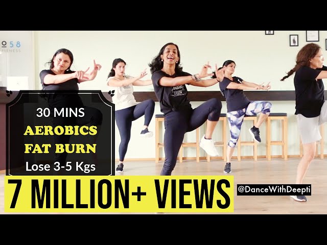 Burn Arm + Leg + Belly Fat - 30mins Aerobics Workout | Bollywood #dancewithdeepti class=