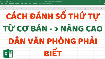 Cách đánh số thứ tự từ cơ bản đến nâng cao | Excel Thầy Cảnh