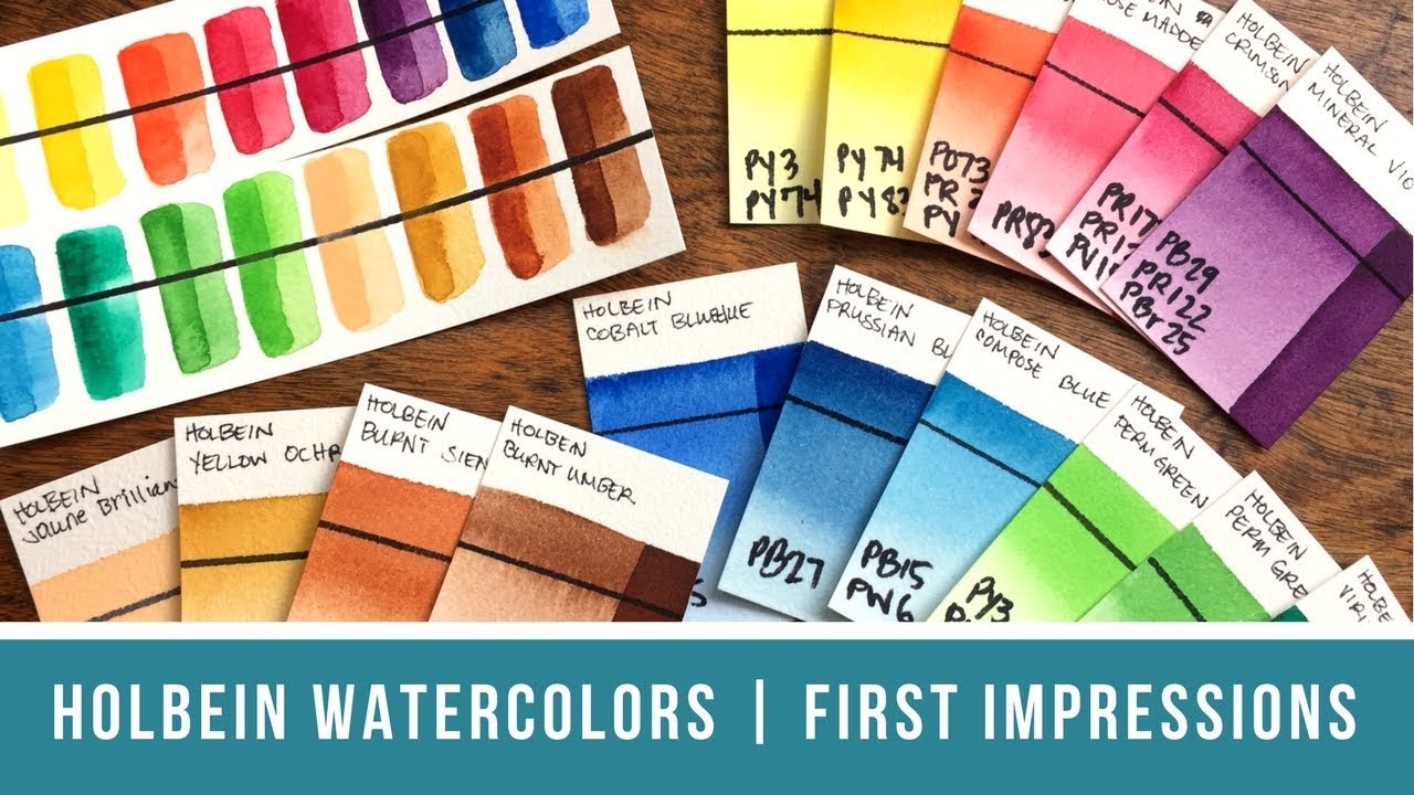 Holbein Watercolors (Set of 18)  First Impressions Review & Vegan Paint  Discussion 