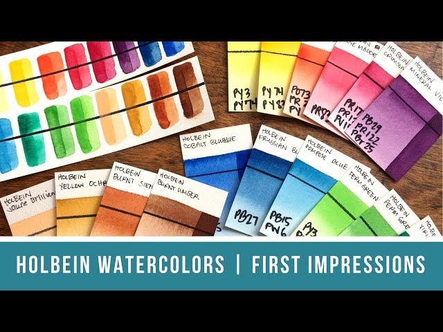 Swatching the Holbein Pastel Watercolor set! 
