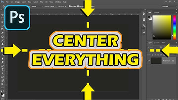 How To Center Text and Image In Photoshop CC - Adobe Photoshop Tutorial