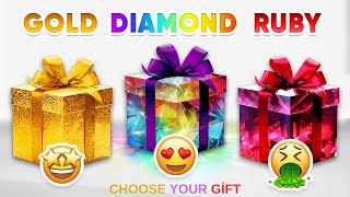 Choose Your Gift! 🎁 Gold, Diamond or Ruby💛💎💖 How Lucky Are You? 😱 Quiz Pedia #pickonekickone#giftbox