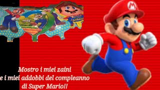 Super Mario! il mio zaino, la mia sacca e il kit festa di Super Mario!