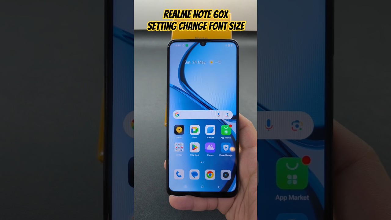 Realme Note 60x Setting Change Font Size