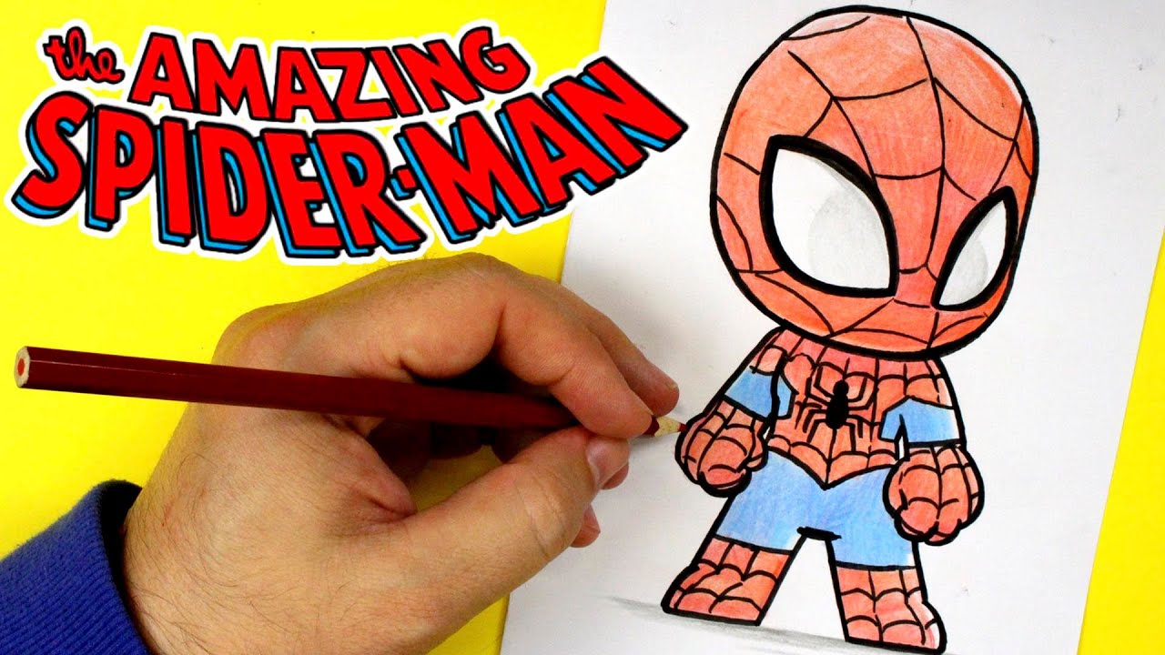 apilar niebla Alexander Graham Bell COMO DIBUJAR A SPIDERMAN KAWAII - Dibuja a Spiderman de PS5 facil con  365BOCETOS - YouTube