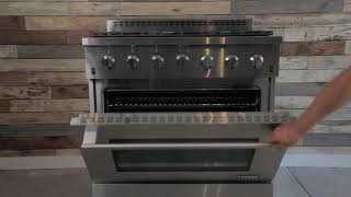NXR LS 36-in 6 Burners 4-cu ft Convection Oven Freestanding Gas Range (Stainless Steel)