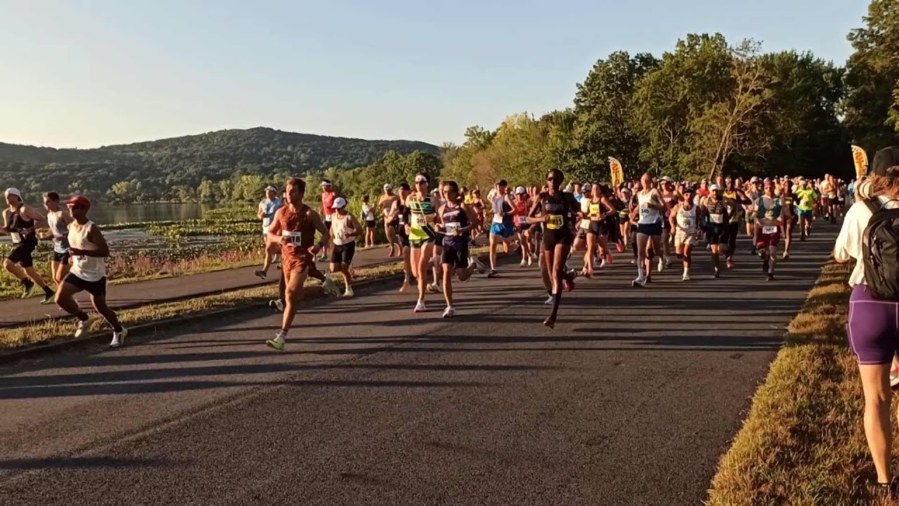 Start of the 20th Annual Sri Chinmoy Marathon 2022 | Rockland Lake, New York