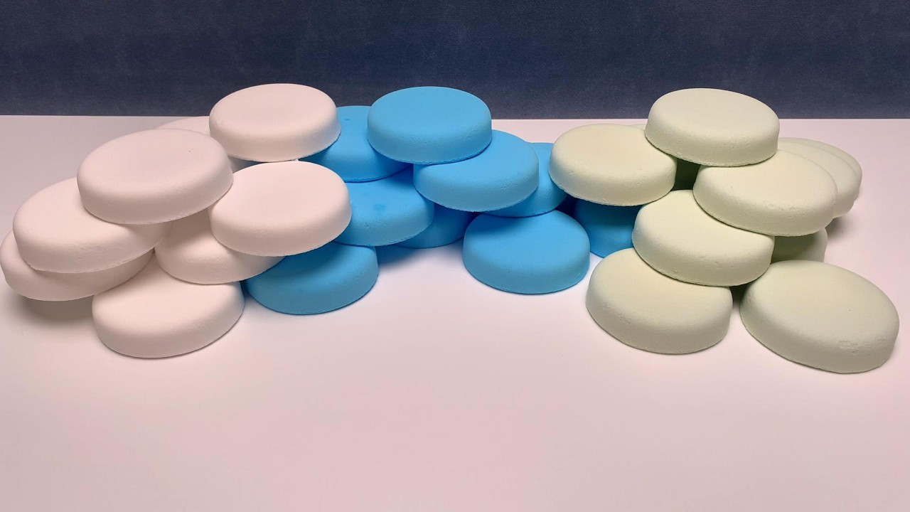 10 minutes ASMR baking soda｜🔵➕⚪️➕🟢