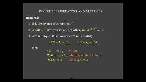 Invertible Operators and Matrices