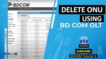 Delete ONU in BDCOM EPON /GPON OLT || How to Delete ONU on BDCOM OLT