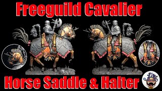 Freeguild Cavaliers: Painting the horse saddle & halter, Hammerhal Aqsha, Cities of Sigmar #AOS