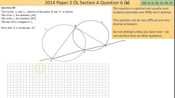 Maths screencast 2014 Paper 2 LC OL Question 6B