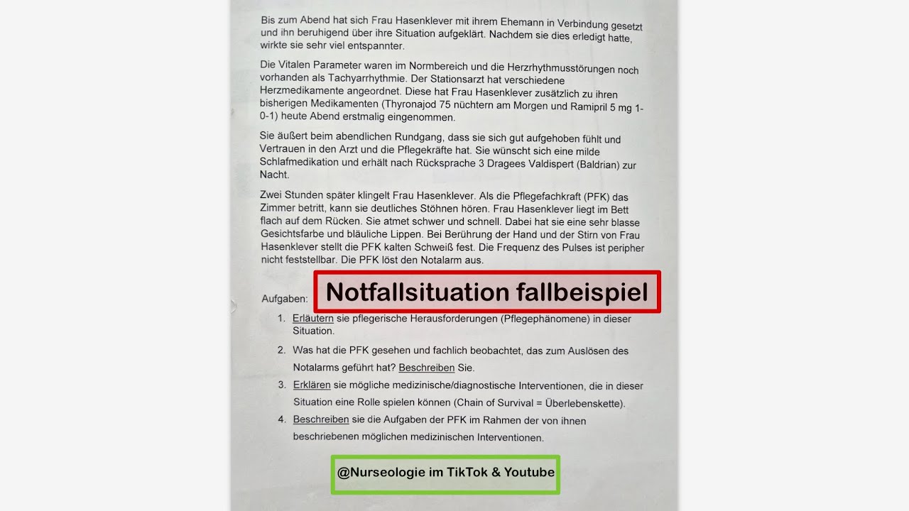 Notfallsituation Fallbeispiel 