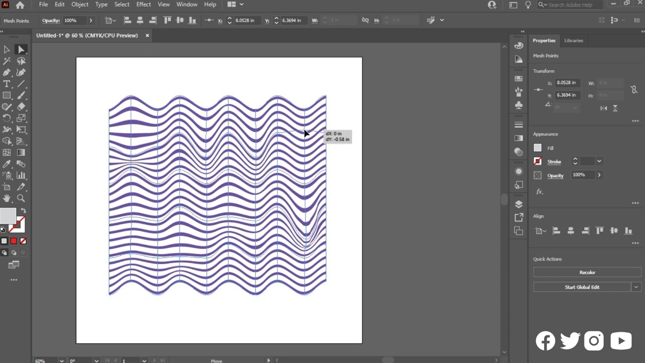 How To Make Wavy Line Patterns in Adobe Illustrator - YouTube