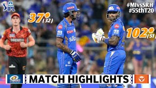 Mumbai Indians Vs Sunrisers Hyderabad 55th IPL Match Full Highlights 2024 | MI VS SRH IPL Highlights