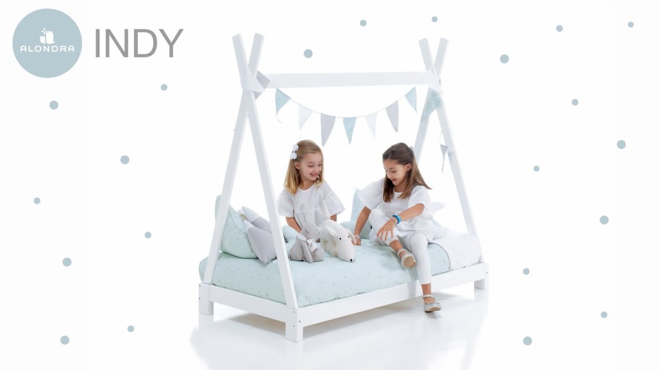 Cama Montessori bebés 70x140 cm INDY GRIS MARE