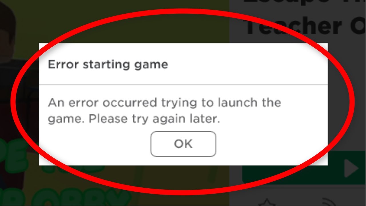 Roblox Starting Game An Error Occurred Trying To Launch The Game Please Try Again Later Fix Youtube - roblox error occurred trying to launch the game