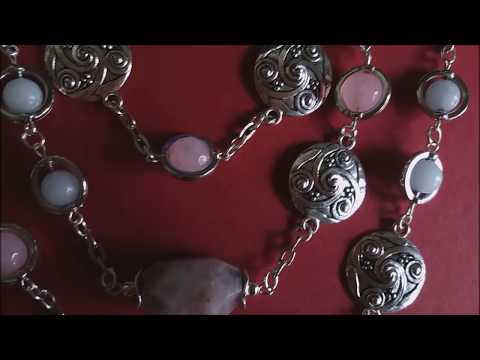 ყელსაბამი  ნატურალური ქვებით \"ღიმილი გაზაფხულისა\" / Hand made necklace \"Smile of Spring\"