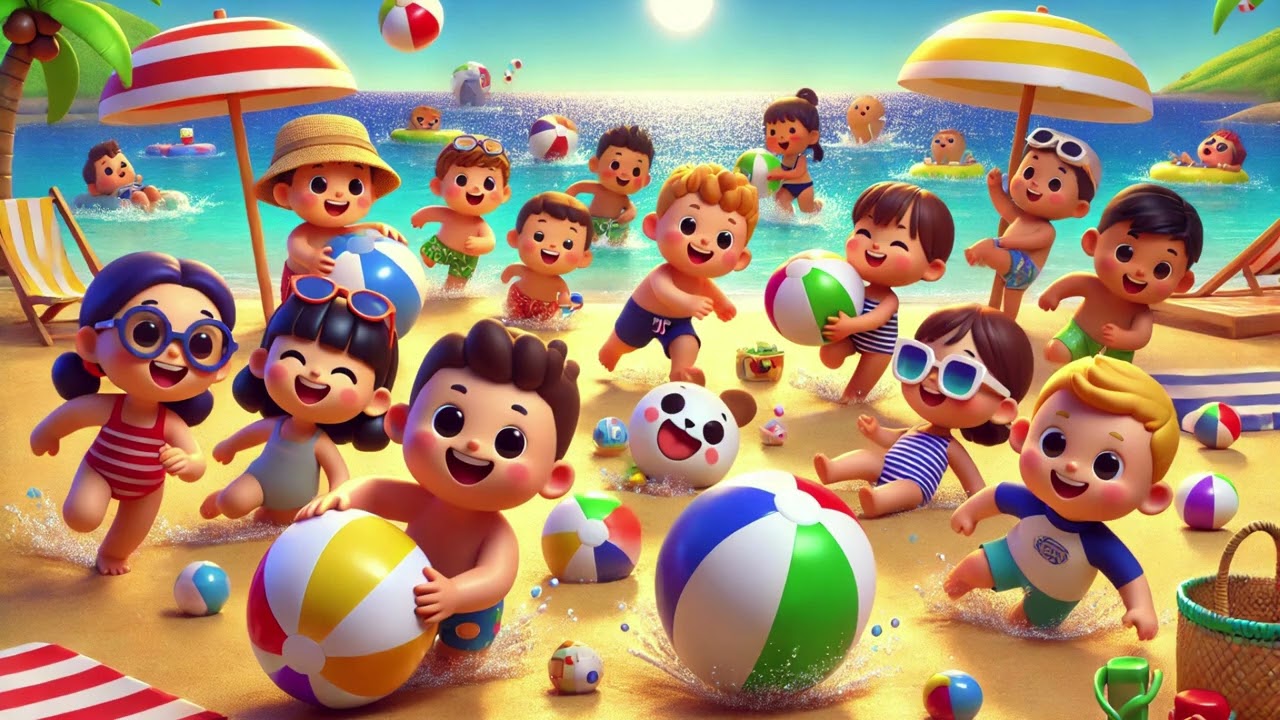 🏖️🎶 The Beach Ball Roll: Bounce, Spin & Sing Through the Sand! 🏐☀️