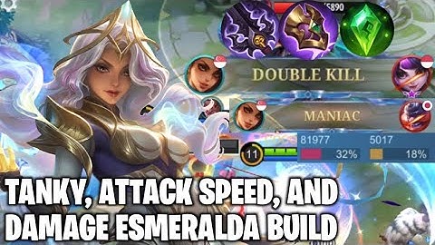 Esmeralda TANKY, ATTACK SPEED, AND DAMAGE Build!! - Hybrid Blend Esmeralda?! | Mobile Legends