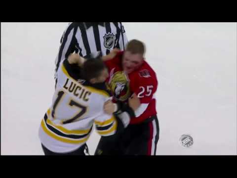 Milan Lucic vs Chris Neil Sep 25, 2009