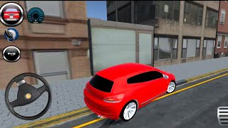 New red car Scirocco drift simulator 🚗🚗 jetta convoy simulator 🚗 Android gameplay  screenshot 1