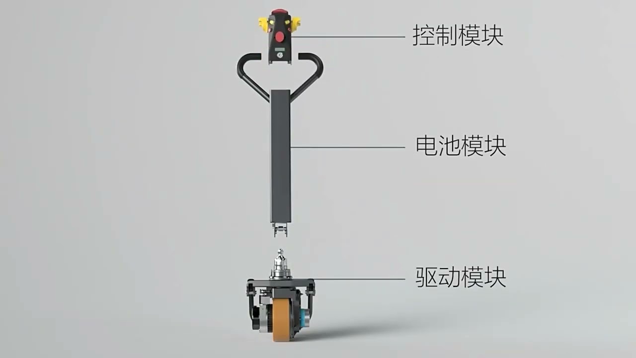 Electric parts are used to convert manual pallet trucks into electric pallet trucks.