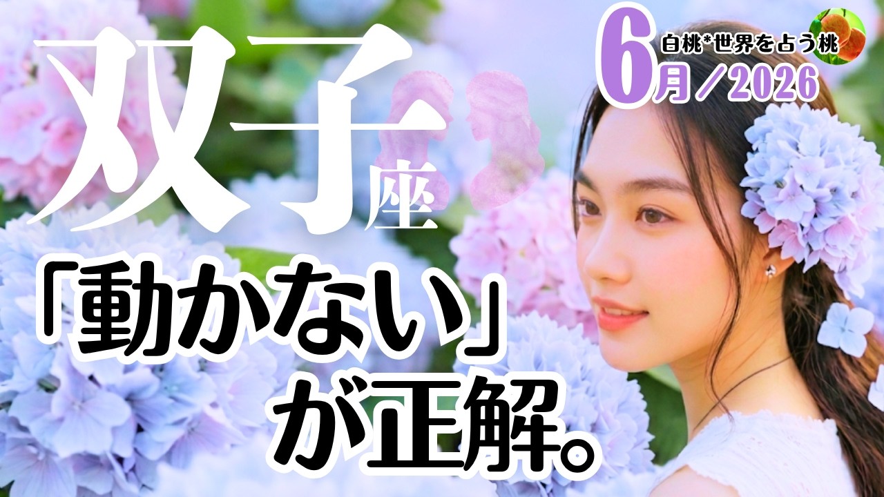 双子座♊2026年6月☆「動かない」が正解。双子座、衝撃の改革
