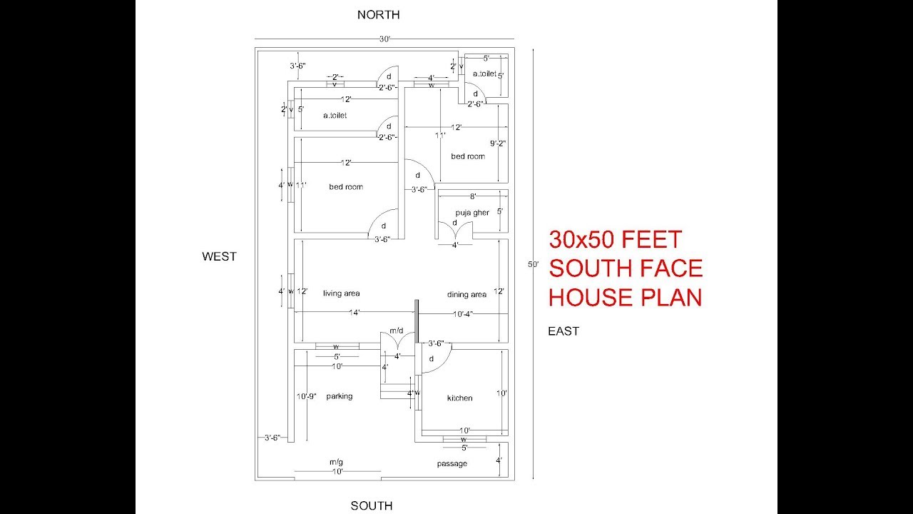 30x50 feet south  facing  house  plan  2bhk south  facing  