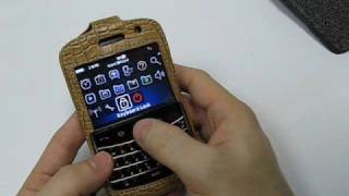 Blackberry Onyx  (9700) Unboxing  Exclusive Leather Case. Never Seen!!!