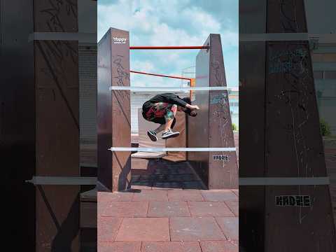 Пролетаем в Разные УРОВНИ 😎🤟 #tricks #parkour #extreme #challenge