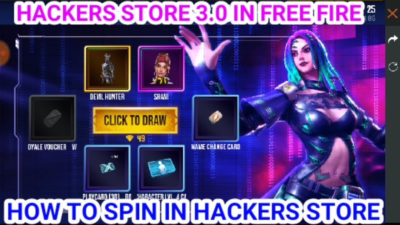 Free Fire Hacker Store Event, 1 Spin Trick