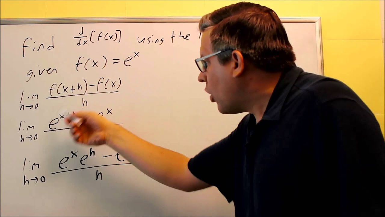 finding the derivative of e x using the limit process youtube youtube size limit