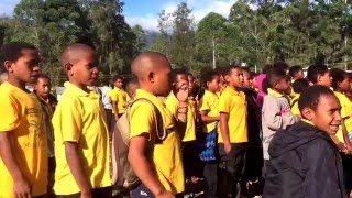 Papua New Guinean children sing traditional songs that touch the heart