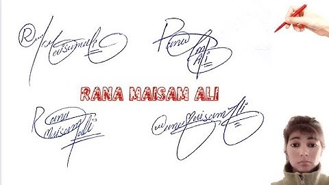 Rana Maisam Ali name signature#name signature with arooj