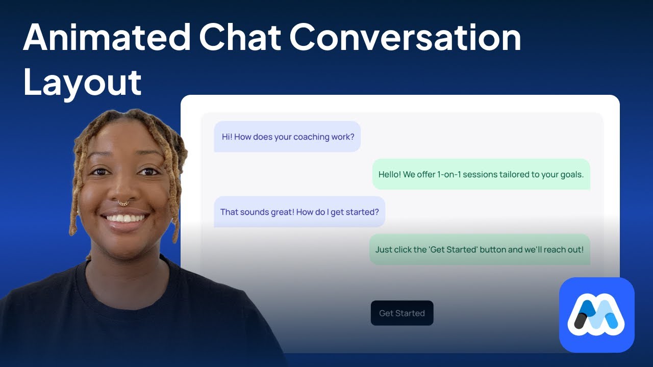 #164 - Animated Chat Conversation Layout tutorial