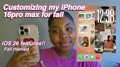 Customizing my iPhone 16pro max using iOS 26 features! + Fall themed widgets 🍂🤎