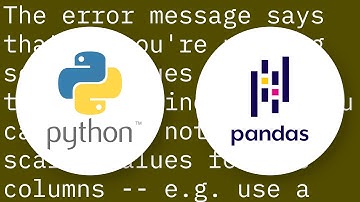 Constructing pandas DataFrame from values in variables gives "ValueError: If using all scalar values