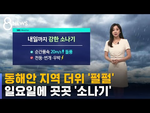 [날씨] 동해안 지역 더위 '펄펄'…일요일에 곳곳 '소나기' / SBS