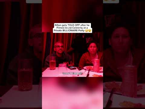 N3on gets TOLD OFF after he Filmed A-List Celebrity at a Private BILLIONAIRE Party 😳😲