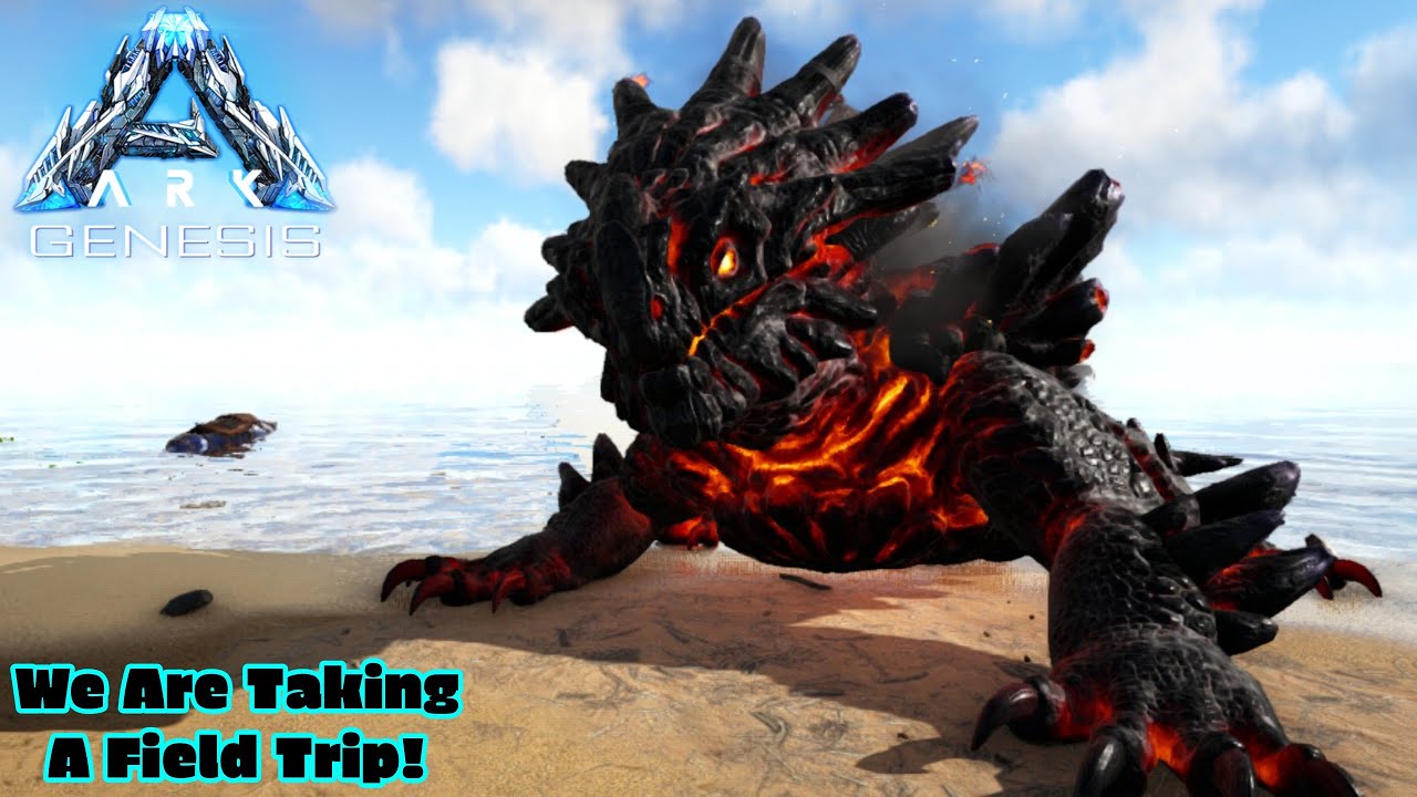 Moving My Magmasaur To My Island Map! Ark Genesis Part 36