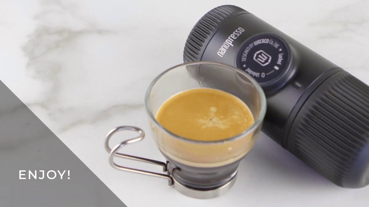 Cafetera portátil Nanopresso WACACO - YouTube